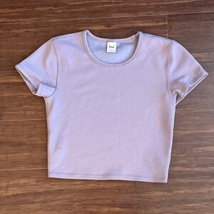 Aritzia TNA purple ribbed tee